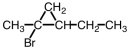 What the correct IUPAC name for the compound shown?   A) 1-bromo-3-ethyl-1-methylcyclopropane B) 1-bromo-2-ethyl-1-methylcyclopropane C) 1-bromo-1-ethyl-2-methylcyclopropane D) 2-bromo-1-ethyl-2-methylcyclopropane