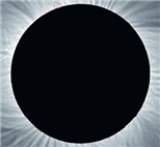 The solar corona is shown as white lines streaming from the Sun and you are viewing it from Earth. Which eclipse are you observing   A) annular eclipse B) total solar eclipse C) total lunar eclipse D) partial solar eclipse