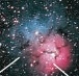 Of the two colors shown in the image above, the pink colored nebula is the least common.  