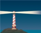 In the lighthouse model shown above, the light bulb represents the neutron star.  