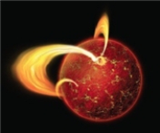 The above cartoon is of a neutron star with a strong magnetic field. We call this a pulsar planet.