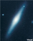   -The galaxy shown above in visual wavelengths is an example of a/an _________-type.  A) lenticular (e.g., S0)  B) spiral C) elliptical D) irregular