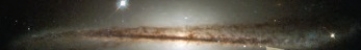 The dark lines we see in the following visual wavelength image of a spiral galaxy viewed edge-on is from dust.  