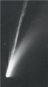 <strong>Which tail in the following photo is the gas tail  </strong> A)the straight lined white tail B)the curved white tail C)both the straight and curved tails D)Neither because the photo does not show a gas tail. <div style=padding-top: 35px> 