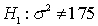 In a hypothesis test for the population variance, the hypotheses are: If the sample size is 25 and the test is being carried out at the 5% level of significance, the rejection region will be:
