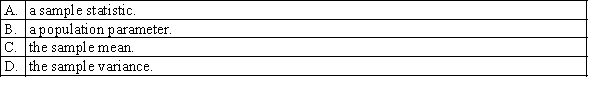 The objective of estimation is to determine the approximate value of: