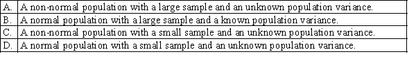 Under which of the following circumstances is it impossible to construct a confidence interval for the population mean?