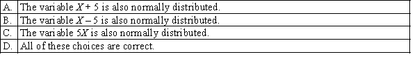 Given that X is a normal variable, which of the following statements is (are) true?   S<div style=padding-top: 35px> 