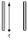A positively charged particle is moving in the +y-direction when it enters a region with a uniform electric field pointing in the +x-direction.Which of the diagrams below shows its path while it is in the region where the electric field exists.The region with the field is the region between the plates bounding each figure.The field lines always point to the right.The x-direction is to the right;the y-direction is up. A)    B)    C)    D)    E)   