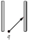 A positively charged particle is moving in the +y-direction when it enters a region with a uniform electric field pointing in the +x-direction.Which of the diagrams below shows its path while it is in the region where the electric field exists.The region with the field is the region between the plates bounding each figure.The field lines always point to the right.The x-direction is to the right;the y-direction is up. A)    B)    C)    D)    E)   