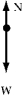 A rock attached to a string swings in a vertical circle.Which free body diagram could correctly describe the force(s) on the rock when it is at the highest point? A)    B)    C)    D)    E)   
