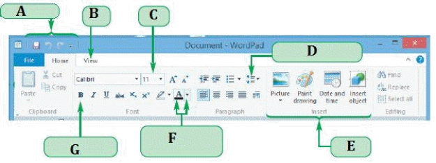   -In the accompanying figure, if you clicked the button marked by box D, ____. A)  the application would close B)  you would toggle the option on and off C)  a menu of related commands would display D)  you would be given a box in which to type an entry