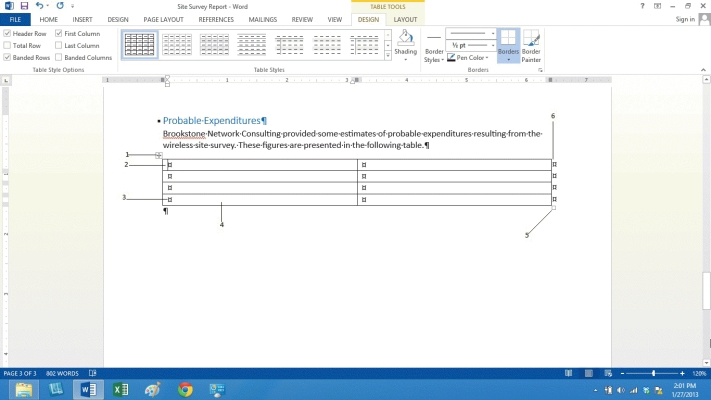   -Item 4 in the accompanying figure indicates a ____. A)  handle B)  cell C)  end-of-cell mark D)  insertion point