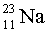 How many protons are there in an atom of   ? A)  12 B)  34 C)  23 D)  11