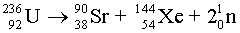 The reaction   is an example of A)  alpha emission. B)  naturally occurring neutron decay. C)  fusion. D)  fission.