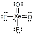 What is the molecular shape of XeO<sub>2</sub>F<sub>2</sub> as predicted by the VSEPR theory?   A) square planar B) tetrahedral C) square pyramidal D) see-saw E) octahedral
