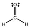 The Lewis structure of formaldehyde,CH<sub>2</sub>O,is shown.Use VSEPR theory to predict the molecular geometry and the H-C-H bond angle.Outline your reasoning.  