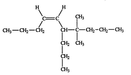 Select the correct name for the following compound.   A) cis-2-methyl-2,3-dipropyl-4-octene B) cis-7-methyl-6,7-dipropyl-4-octene C) cis-4,4-dimethyl-5-propyl-6-decene D) trans-7,7-dimethyl-6-propyl-4-decene E) cis-7,7-dimethyl-6-propyl-4-decene