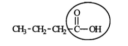 The compound shown below is responsible for the odor in rancid butter.Identify the functional group circled.   A) aldehyde B) ketone C) alcohol D) carboxylic acid E) carbonyl