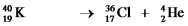 Which one of the following equations correctly represents positron decay of   ? A)    B)    C)    D)    E)   