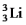 Identify the missing species in the following nuclear transmutation.   A) 2   B) 3   C)    D)    E)   