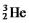 Identify the missing species in the following nuclear transmutation.   A) 2   B) 3   C)    D)    E)   