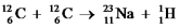  It is believed that two carbon-12 nuclei can react in the core of a supergiant star to form sodium-23 and hydrogen-1.Calculate the energy released from this reaction for each mole of hydrogen formed.The masses of carbon-12,sodium-23,and hydrogen-1 are 12.0000 amu,22.989767 amu,and 1.007825,respectively.   A) 2.16  \times  10<sup>14</sup> kJ B) 2.16  \times  10<sup>11</sup> kJ C) 2.16  \times  10<sup>8</sup> kJ D) 2.16  \times  10<sup>5</sup> kJ E) None of these choices is correct. 