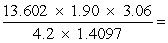 Select the answer that expresses the result of this calculation with the correct number of significant figures.   A)  13.3568 B)  13.357 C)  13.36 D)  13.4 E)  13