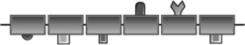 Referencing the image below,________ water molecules would be required for hydrolysis to completely separate the 6-monomer polymer into individual monomers.   