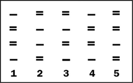 You are shown the following result of gel electrophoresis.Column 1 represents the suspect's blood.Column 2 represents the victim's blood.Which column represents a mixture of the suspect's and victim's blood?   A)  3 B)  4 C)  5 D)  A mixture is not represented in this DNA fingerprint.