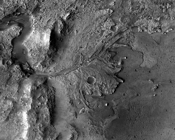 The following image is evidence supporting ________ on Mars.   A)  life B)  past water C)  tectonic processes D)  current water E)  volcanic flow