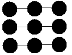  _____________ explains why these dots are seen as three rows of three dots. A) Good continuation B) Similarity C) Uniform connectedness D) Proximity