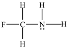  Which atom(s) in the structure below has(have) a partial negative charge (  \delta <sup>-</sup>) ?   A) carbon B) fluorine C) hydrogen D) nitrogen E) nitrogen and fluorine 