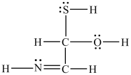 What is the total number of bonding electrons in the structure below?   A) 5 B) 10 C) 20 D) 30