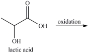 The first step in gluconeogenesis is the oxidation of lactic acid. What product is formed when lactic acid is oxidized?   A)    B)    C)    D)   