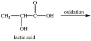 The first step in gluconeogenesis is the oxidation of lactic acid. What product is formed when lactic acid is oxidized?   A)    B)    C)    D)   
