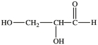 The simplest aldose is commonly called glyceraldehyde, although its IUPAC name is 2, 3-dihydroxypropanal. What is the structure of this compound? A)    B)    C)    D)   