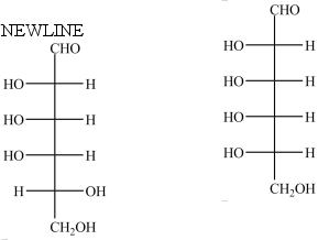 The two monosaccharides shown below are related as enantiomers.  
