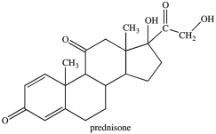 There are _____ chirality centers in prednisone (structure shown).  