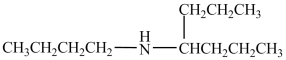 What is the IUPAC name of the compound shown below?   A) butylheptylamine B) N-4-heptyl-1-butanamine C) N-butyl-4-heptanamine D) dibutylpropylamine