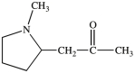 Hygrine (structure shown) is an alkaloid found mainly in coca leaves. What type of nitrogen heterocycle is present in hygrine?   A) pyridine B) pyrrole C) pyrrolidine D) piperidine
