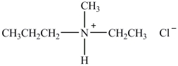 What is the IUPAC name of the amine salt shown below?   A) ethylmethylpropylammonium chloride B) N-ethyl-N-methyl-1-propanammonium chloride C) N-ethyl-N-methyl-N-propylammonia chloride D) N-methyl-N-propylethanammonium chloride
