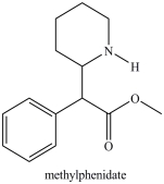 Methylphenidate (Ritalin) is a drug used to treat attention deficit hyperactivity disorder (ADHD) . Which type of nitrogen heterocycle is present in methylphenidate?   A) pyridine B) pyrrole C) pyrrolidine D) piperidine