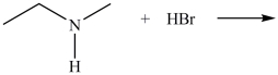 What are the products in the acid-base reaction shown below?   A)    B)    C)    D)   