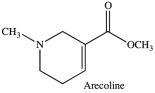 Arecoline is used in veterinary medicine to treat parasitic worms. Which of the following correctly describes the types of functional groups present in Arecoline?   A) amide, ether, alkene B) ester, amine, aromatic C) alkene, ketone, amide D) amine, alkene, ester