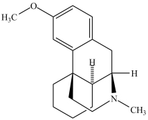 Dextromethorphan (structure shown)is a cough suppressant found in many over-the-counter cold and cough medicines. Dextromethorphan is a derivative of 2-phenylethylamine.  