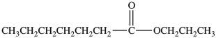 What is the IUPAC name of the compound below?   A) heptyl propanoate B) hexyl propanoate C) propyl heptanoate D) 4-decanoate E) propyl hexanoate