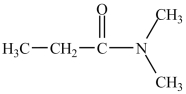 What is the IUPAC name of the compound below?   A) N, N-dimethylpropanamide B) N, N-dimethylethylamide C) dimethylpropanamide D) dimethylaminopropanamide
