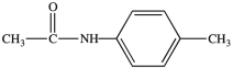 The compound below has the molecular formula C<sub>9</sub>H<sub>11</sub>NO, contains a benzene ring, and is a 2° amide.  