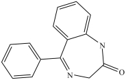 The psychoactive drug benzodiazepine (structure shown)contains two amide groups.  <div style=padding-top: 35px> 
